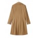 Women European All-Matched Solid Color Lapel Buttons Cuffs Casual Jackets