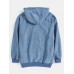Mens Corduroy Half Zipper Bodycon Hem Simple Hoodies
